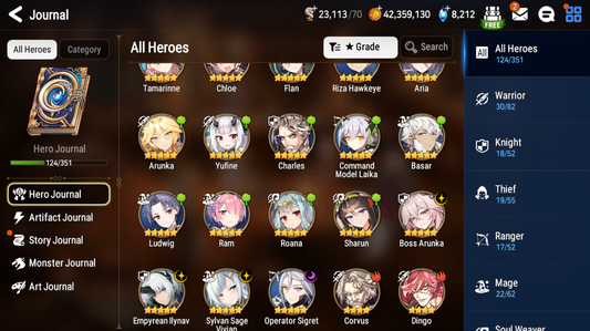 [GLOBAL] Epic 7 Seven 4ML Boss Arunka Empyrean Ilynav Sylvan Sage Vivian Operator Sigret + ML pulls + Name Starter Account-Mobile Games Starter