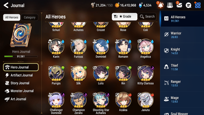 [GLOBAL] Epic 7 Seven 4ML Bystander Hwayoung Lone Crescent Bellona Astromancer + ML pulls + 20 Speed + Name Starter Account-Mobile Games Starter