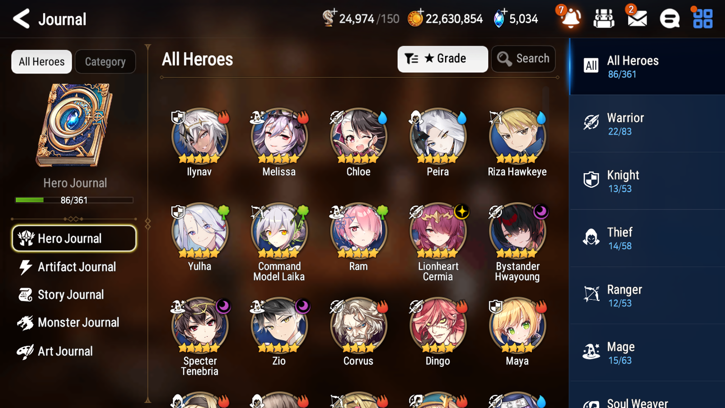 [GLOBAL] Epic 7 Seven 4ML Bystander Hwayoung Specter Tenebria Zio Lionheart Cermia + ML pulls + 20 Speed + Name Starter Account-Mobile Games Starter