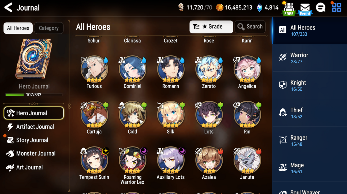 [GLOBAL] Epic 7 Seven 4ML Empyrean Ilynav Ludwig Iseria Belian + ML pulls + Name Starter Account-Mobile Games Starter