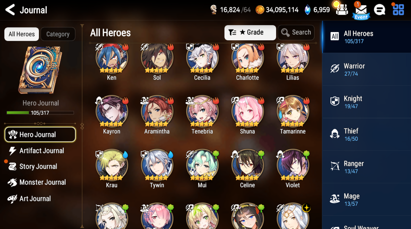 [Global] Epic 7 Seven 4ML Fallen Cecilia Little Queen Charlotte Kise+ Name Starter Account-Mobile Games Starter