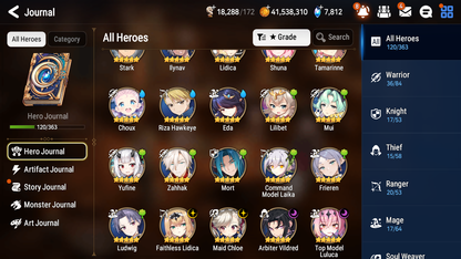 [GLOBAL] Epic 7 Seven 4ML Frieren Arbiter Vildred Maid Chloe Top Model Luluca +37ML pulls 1500Mystics +20 Speed +Name Starter Account-Mobile Games Starter