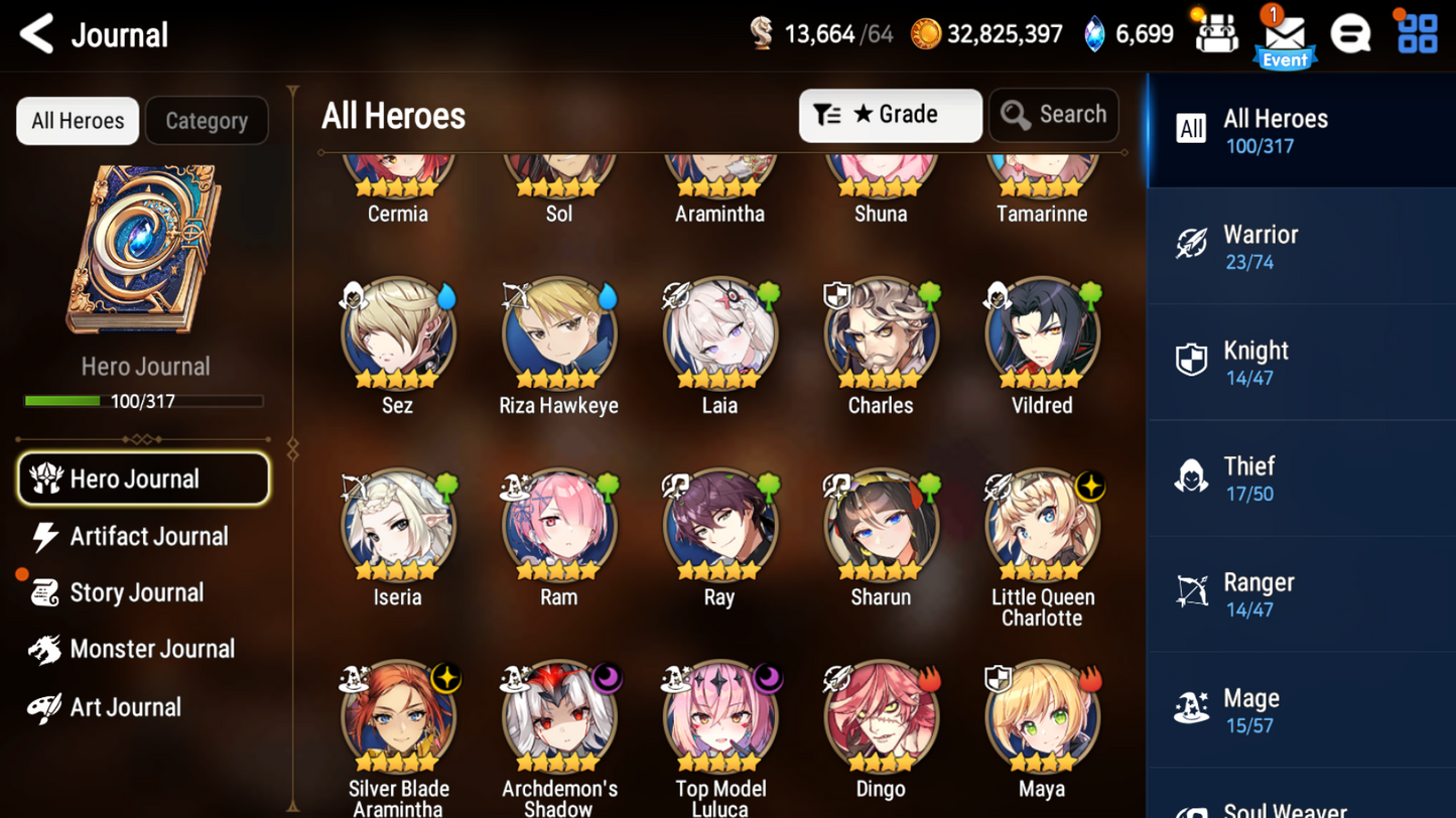 [Global] Epic 7 Seven 4ML Laia Archdemon's Shadow Top Model Luluca Little Queen Silver Blade Aramintha +Name Starter Account-Mobile Games Starter