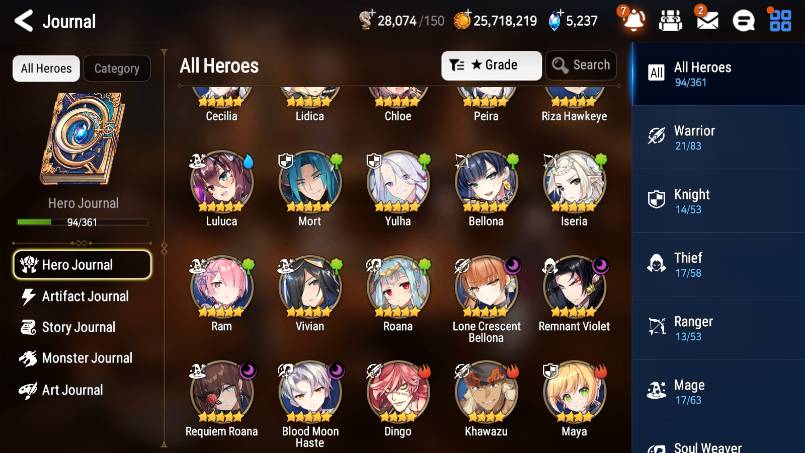 [GLOBAL] Epic 7 Seven 4ML Lone Crescent Bellona Remnant Violet Requiem Roana+ ML pulls + 20 Speed + Name Starter Account-Mobile Games Starter