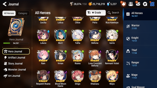 [GLOBAL] Epic 7 Seven 4ML Lone Crescent Bellona Remnant Violet Requiem Roana+ ML pulls + 20 Speed + Name Starter Account-Mobile Games Starter