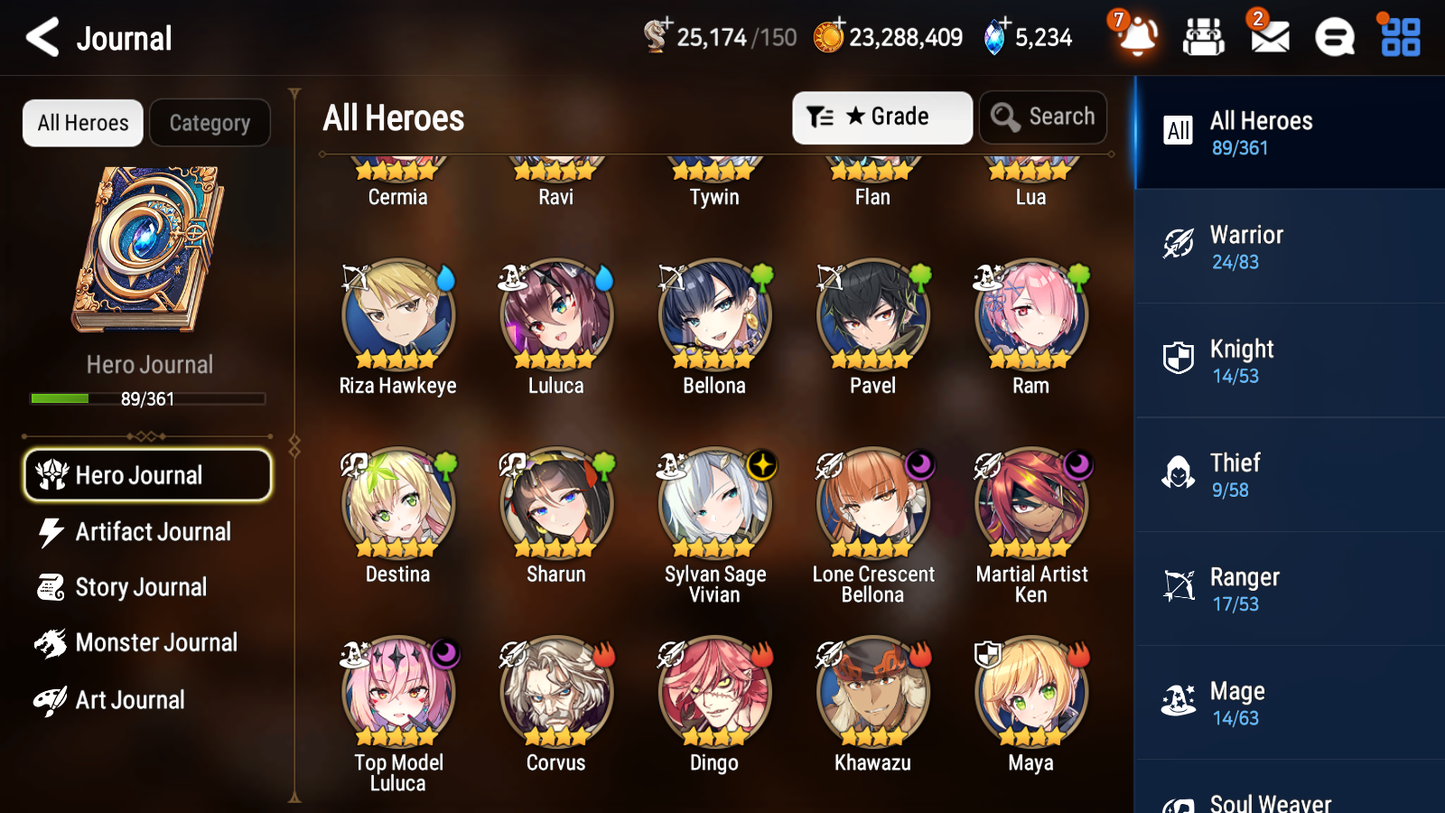 [GLOBAL] Epic 7 Seven 4ML Lone Crescent Bellona Top Model Luluca Martial Artist Ken + ML pulls + 20 Speed+ Name Starter Account-Mobile Games Starter
