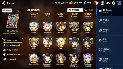 [Global] Epic 7 Seven 4ML Navy Captain Landy Faithless Lidica Top Model Luluca Architect Laika+ 47 ML pulls + 20 Speed + Name Starter Account-Mobile Games Starter