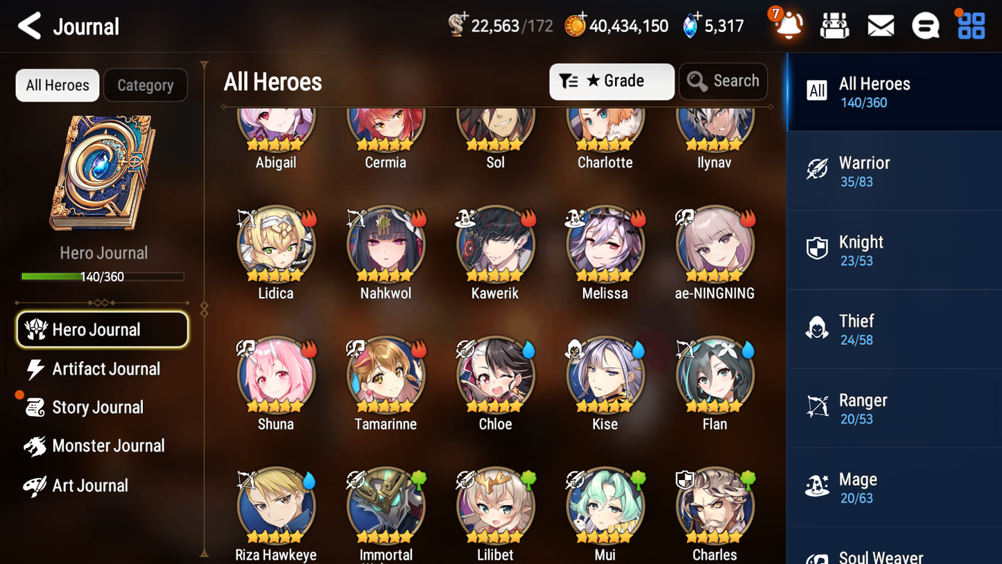 [GLOBAL] Epic 7 Seven 4ML Navy Captain Landy Fallen Cecilia Closer Charles Astromancer Elena+ 41ML pull Mystics + 20 Speed +Name Starter Account-Mobile Games Starter