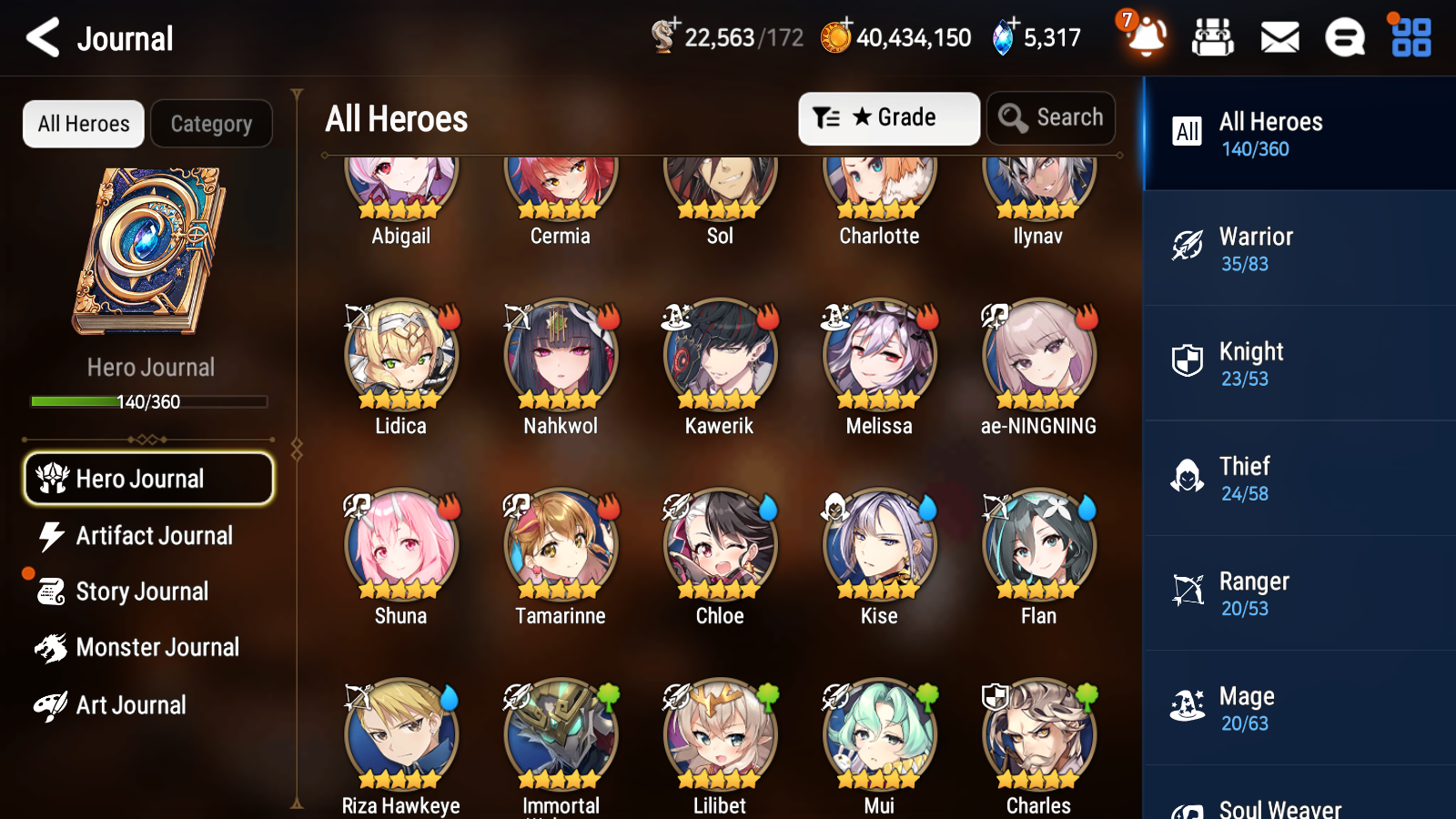 [GLOBAL] Epic 7 Seven 4ML Navy Captain Landy Fallen Cecilia Closer Charles Astromancer Elena+ 41ML pull Mystics + 20 Speed +Name Starter Account-Mobile Games Starter