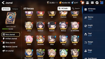 [GLOBAL] Epic 7 Seven 4ML Navy Captain Landy Fallen Cecilia Closer Charles Astromancer Elena+ 41ML pull Mystics + 20 Speed +Name Starter Account-Mobile Games Starter