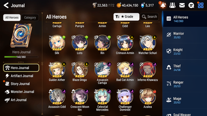 [GLOBAL] Epic 7 Seven 4ML Navy Captain Landy Fallen Cecilia Closer Charles Astromancer Elena+ 41ML pull Mystics + 20 Speed +Name Starter Account-Mobile Games Starter