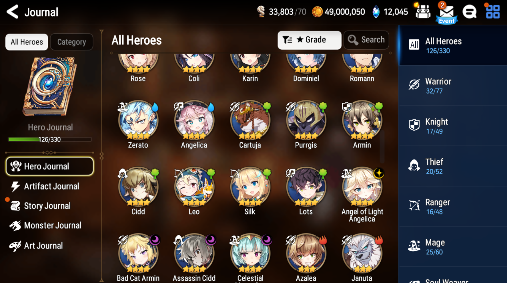 [GLOBAL] Epic 7 Seven 4ML New Moon Luna Cermia Vivian Maid Chloe Rem Angel +12k Gems +37 ML pulls Starter Account-Mobile Games Starter