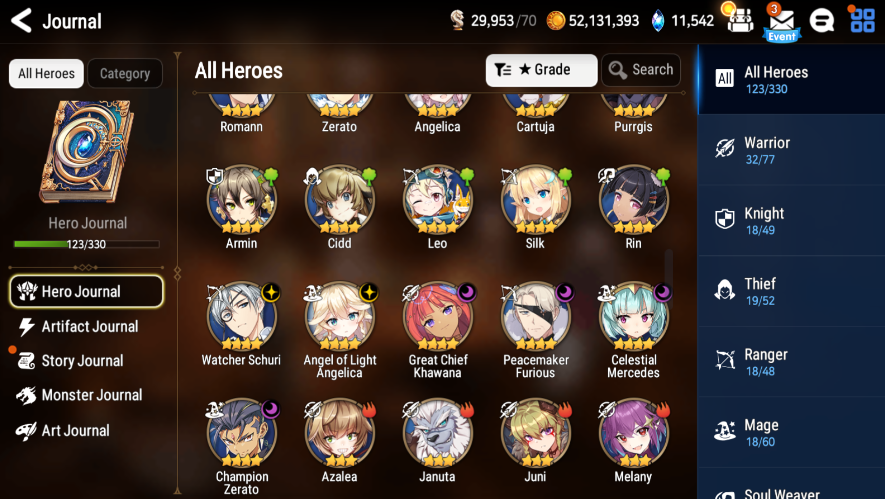 [GLOBAL] Epic 7 Seven 4ML New Moon Luna Charlotte Dark Corvus Haste Rem +11k Gems +38 ML pulls Starter Account-Mobile Games Starter