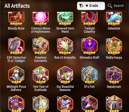 [GLOBAL] Epic 7 Seven 4ML New Moon Luna Charlotte Dark Corvus Haste Rem +11k Gems +38 ML pulls Starter Account-Mobile Games Starter