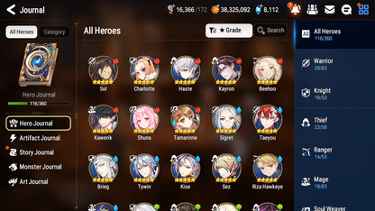 [GLOBAL] Epic 7 Seven 4ML New Moon Luna Navy Captain Landy Urban Shadow Choux Lidica + ML pulls +20 Speed +Name Starter Account-Mobile Games Starter