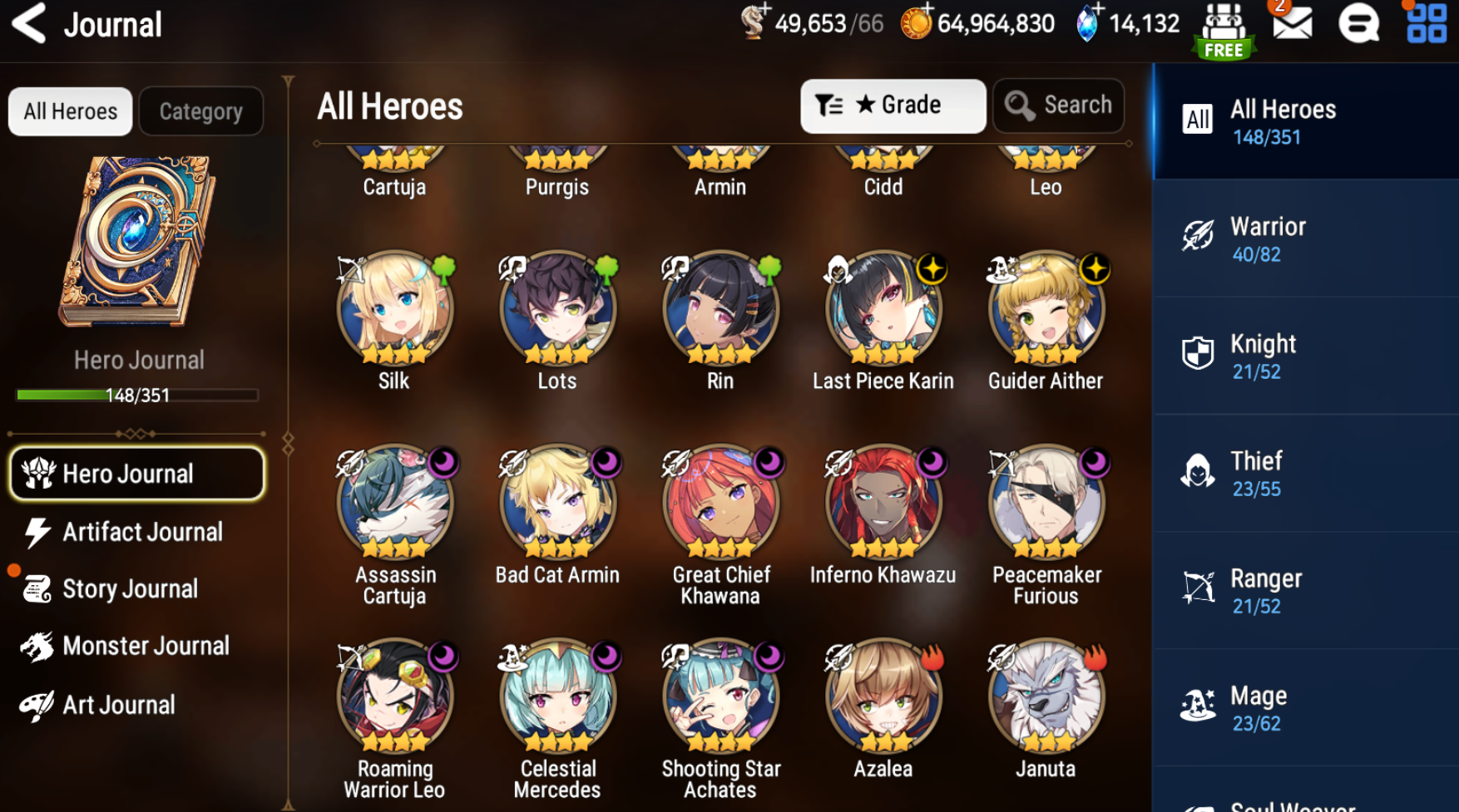 [GLOBAL] Epic 7 Seven 4ML New Moon Luna Sea Phantom Politis Conqueror Lilias Kawerik + 70ML pulls 14k skystones 3000 mystics + Name Starter Account-Mobile Games Starter