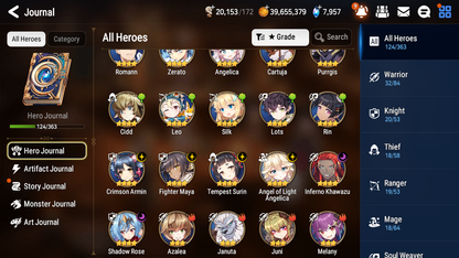 [GLOBAL] Epic 7 Seven 4ML Pirate Captan Flan Ruele Maid Chloe Commander Pavel Angel of Light Angelica + ML pulls + 20 Speed + Name Starter Account-Mobile Games Starter