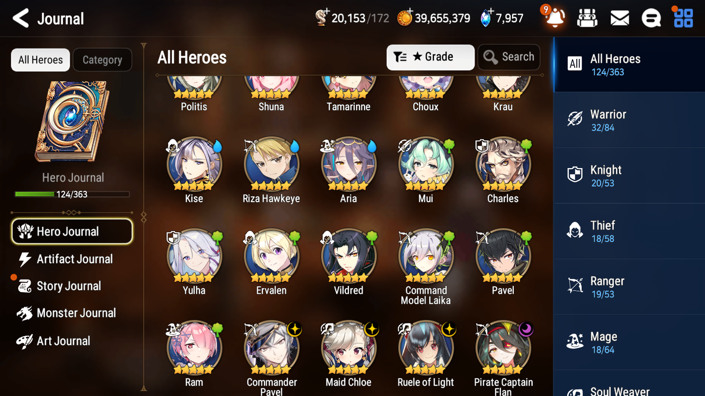 [GLOBAL] Epic 7 Seven 4ML Pirate Captan Flan Ruele Maid Chloe Commander Pavel Angel of Light Angelica + ML pulls + 20 Speed + Name Starter Account-Mobile Games Starter