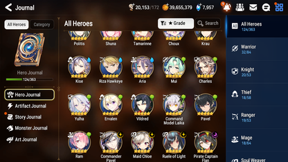 [GLOBAL] Epic 7 Seven 4ML Pirate Captan Flan Ruele Maid Chloe Commander Pavel Angel of Light Angelica + ML pulls + 20 Speed + Name Starter Account-Mobile Games Starter