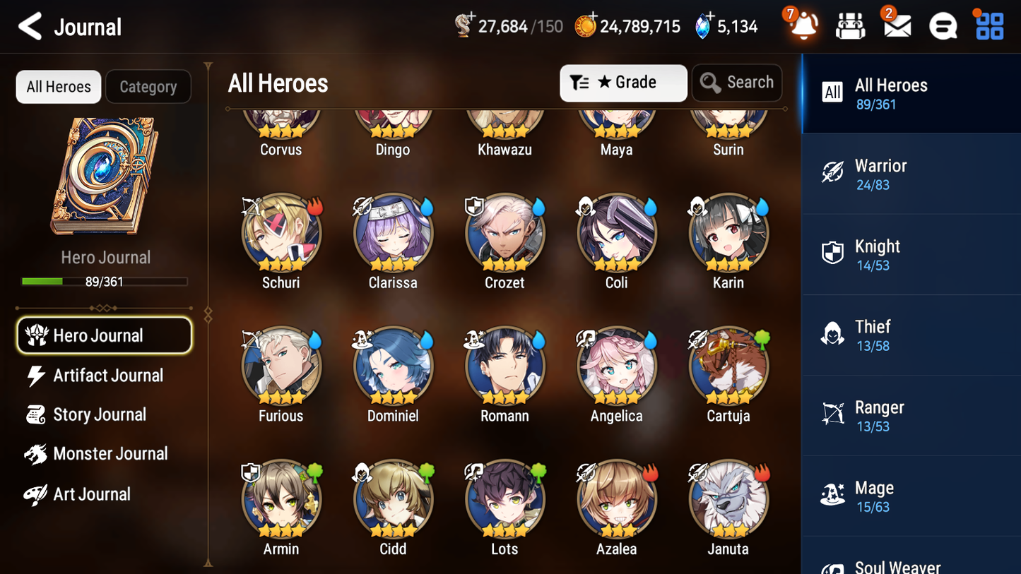 [GLOBAL] Epic 7 Seven 4ML Straze Fallen Cecilia Briar Witch Iseria + ML pulls + 20 Speed + Name Starter Account-Mobile Games Starter