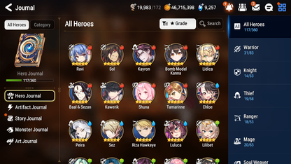 [GLOBAL] Epic 7 Seven 4ML Straze Lionheart Cermia Apocalypse Ravi Solitaria of the Snow + ML pulls + 20 Speed Starter Account-Mobile Games Starter