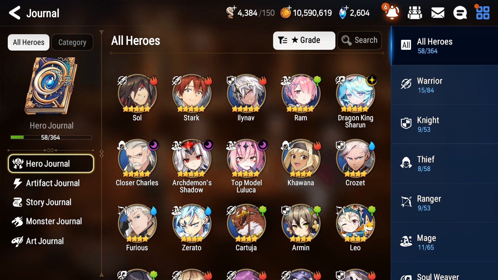 [GLOBAL] Epic 7 Seven 4ML Top Model Luluca Archdemon's Shadow Closer Charles Dragon King Sharun + ML Pulls + 20 Speed + Name Starter Account-Mobile Games Starter