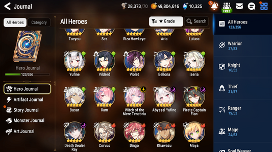 [GLOBAL] Epic 7 Seven 4ML Witch of the Mere Tenebria Abyssal Yufine Flan Ray + ML Mystics pulls Starter Account-Mobile Games Starter