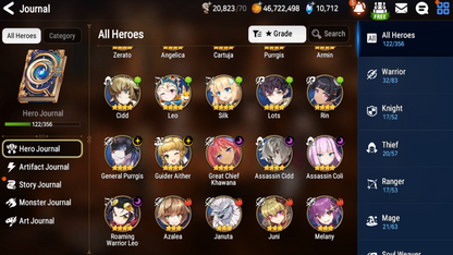[GLOBAL] Epic 7 Seven 4ML Witch of the Mere Tenebria New Moon Luna Fallen Cecilia Maid Chloe +10k Gems + ML pulls Starter Account-Mobile Games Starter