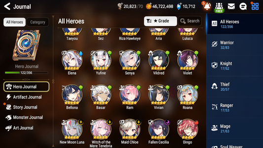[GLOBAL] Epic 7 Seven 4ML Witch of the Mere Tenebria New Moon Luna Fallen Cecilia Maid Chloe +10k Gems + ML pulls Starter Account-Mobile Games Starter