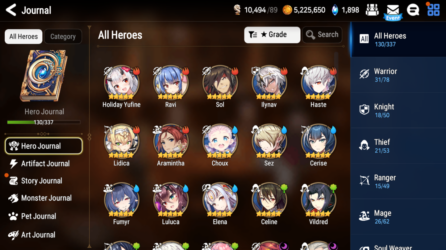 [Global] Epic 7 Seven 4ML+27 4*ML Sea Phantom Politis Charles Archdemon's Shadow Martial Artist Ken Holiday Yufine 10-10 Account-Mobile Games Starter