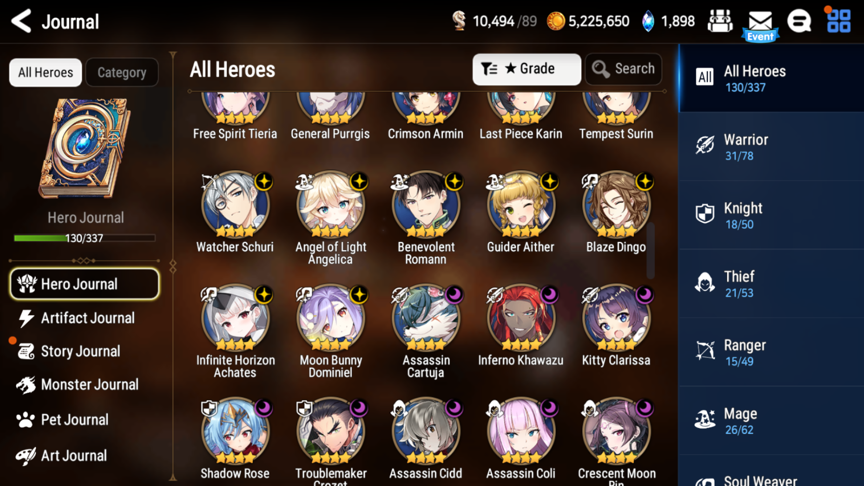 [Global] Epic 7 Seven 4ML+27 4*ML Sea Phantom Politis Charles Archdemon's Shadow Martial Artist Ken Holiday Yufine 10-10 Account-Mobile Games Starter