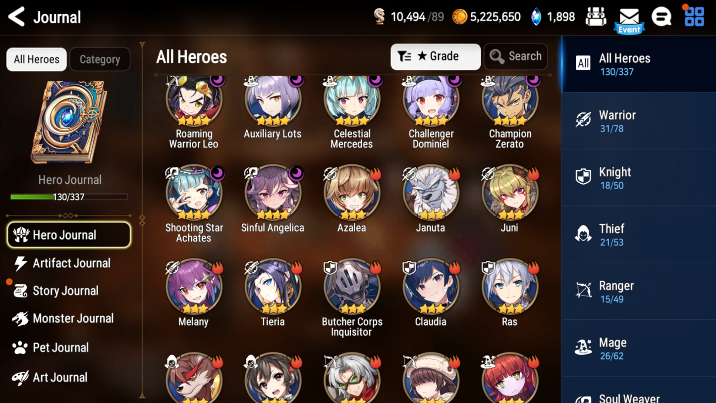 [Global] Epic 7 Seven 4ML+27 4*ML Sea Phantom Politis Charles Archdemon's Shadow Martial Artist Ken Holiday Yufine 10-10 Account-Mobile Games Starter