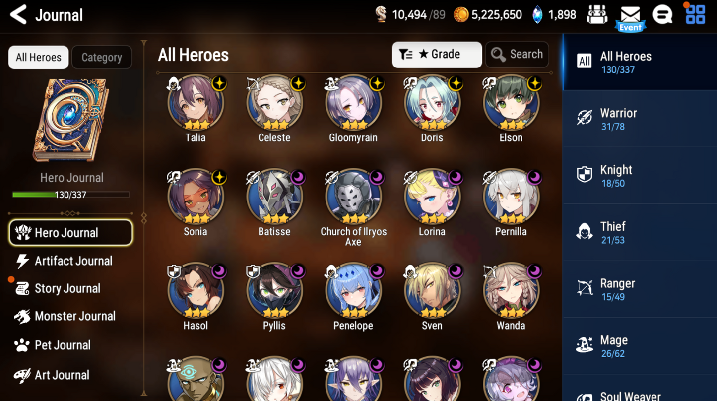 [Global] Epic 7 Seven 4ML+27 4*ML Sea Phantom Politis Charles Archdemon's Shadow Martial Artist Ken Holiday Yufine 10-10 Account-Mobile Games Starter