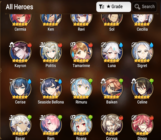 [GLOBAL] Epic 7 Seven 5LIM Luna Rimuru Seaside Bellona Baiken Cerise + ML pulls + Name Aged Starter Account-Mobile Games Starter