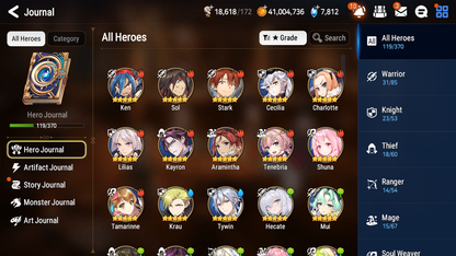 [GLOBAL] Epic 7 Seven 5ML 1LIM Hecate Fallen Cecilia Little Queen Charlotte Kise + ML pulls + 20 Speed + Name Starter Account-Mobile Games Starter