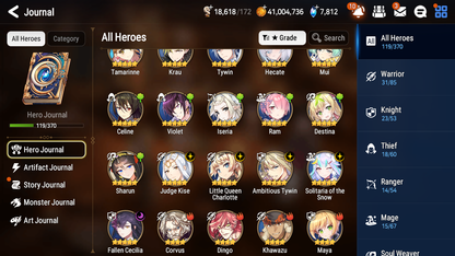 [GLOBAL] Epic 7 Seven 5ML 1LIM Hecate Fallen Cecilia Little Queen Charlotte Kise + ML pulls + 20 Speed + Name Starter Account-Mobile Games Starter