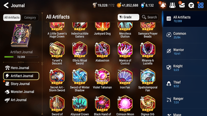 [GLOBAL] Epic 7 Seven 5ML 1LIM Salome Lionheart Cermia Maid Chloe Arbiter Vildred Apocalypse Ravi Fairytale Tenebria + ML pulls + 20 Speed + 4 Sets Gear +Name Starter Account-Mobile Games Starter