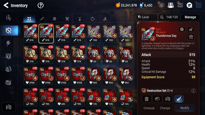 [GLOBAL] Epic 7 Seven 5ML 1LIM Straze Pirate Captan Flan Arbiter Vildred Archdemon's Shadow Specimen Sez Emilia + ML pulls + 20 Speed + 4 Sets Gear Starter Account-Mobile Games Starter