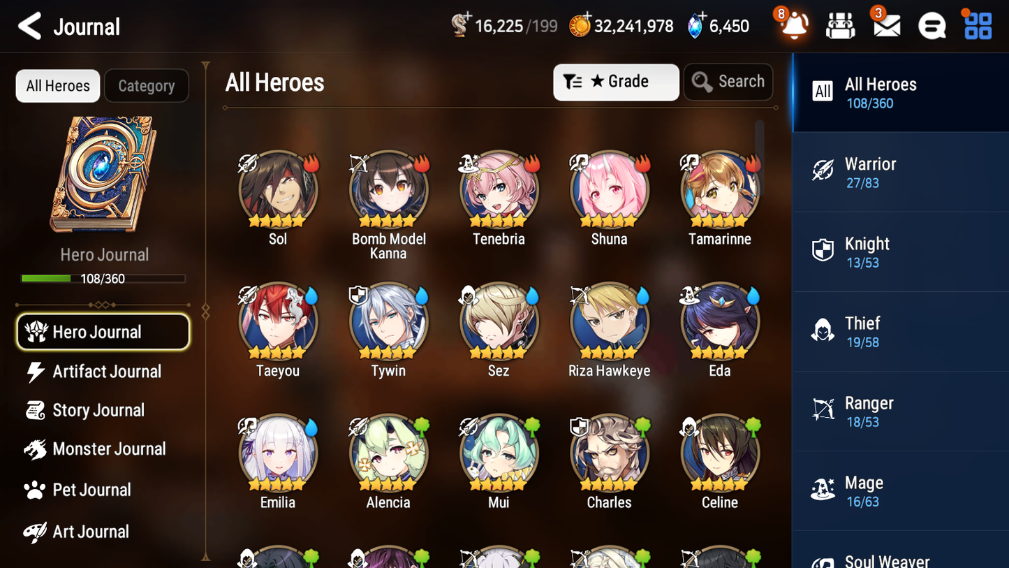 [GLOBAL] Epic 7 Seven 5ML 1LIM Straze Pirate Captan Flan Arbiter Vildred Archdemon's Shadow Specimen Sez Emilia + ML pulls + 20 Speed Starter Account-Mobile Games Starter