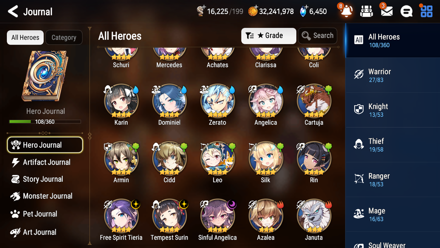 [GLOBAL] Epic 7 Seven 5ML 1LIM Straze Pirate Captan Flan Arbiter Vildred Archdemon's Shadow Specimen Sez Emilia + ML pulls + 20 Speed Starter Account-Mobile Games Starter