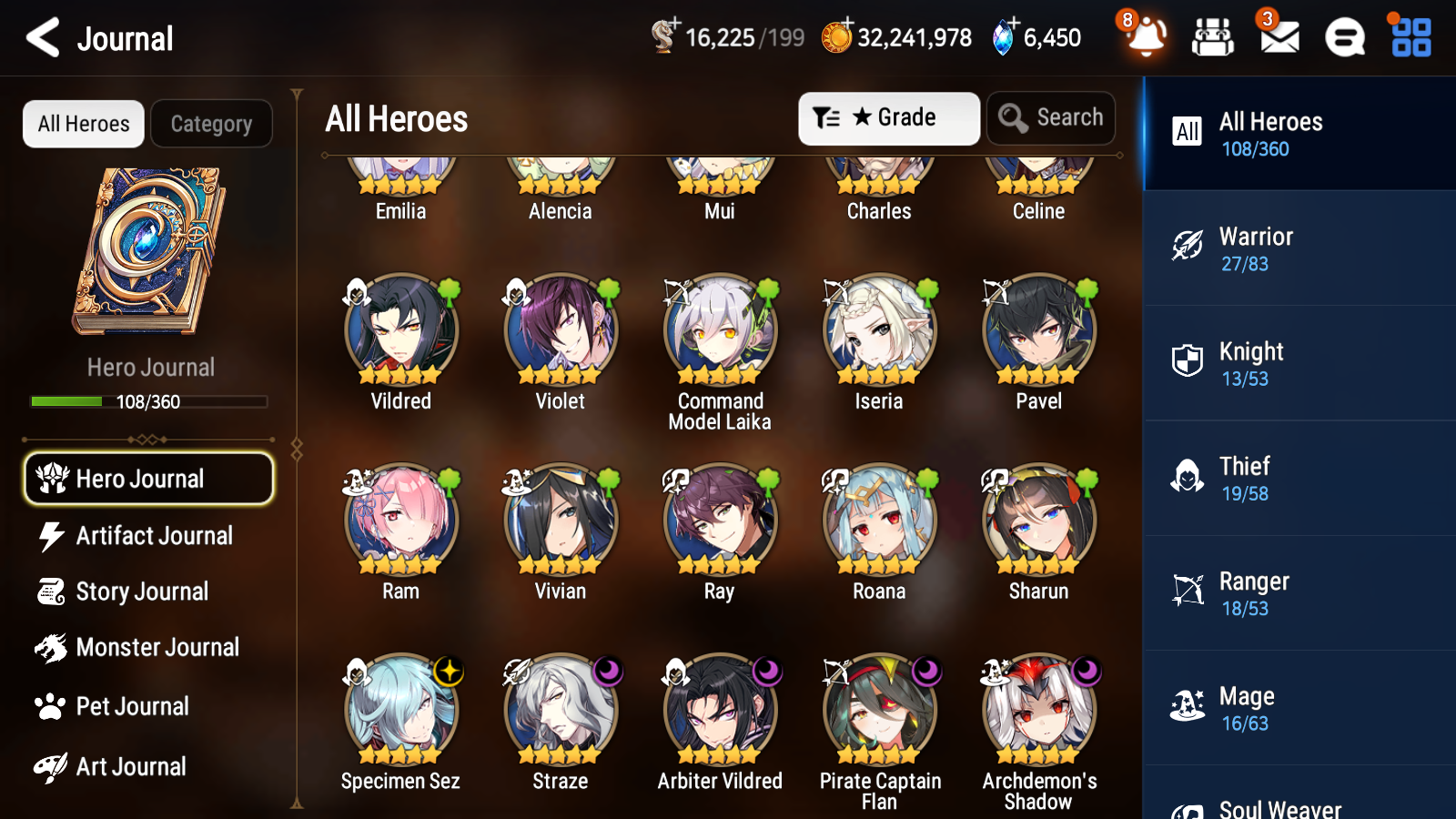 [GLOBAL] Epic 7 Seven 5ML 1LIM Straze Pirate Captan Flan Arbiter Vildred Archdemon's Shadow Specimen Sez Emilia + ML pulls + 20 Speed Starter Account-Mobile Games Starter