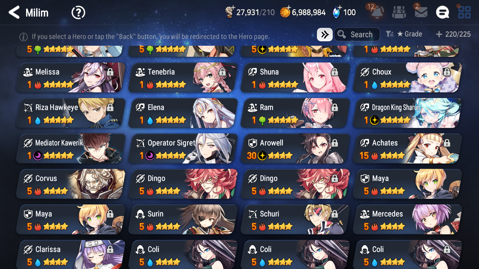 [GLOBAL] Epic 7 Seven 5ML + 22 4★ ML Conqueror Lilias Mediator Kawerik Dragon King Sharun Rimuru Milim Benimaru Edward Elric Cerise+20 speed++ 10-10 Account-Mobile Games Starter