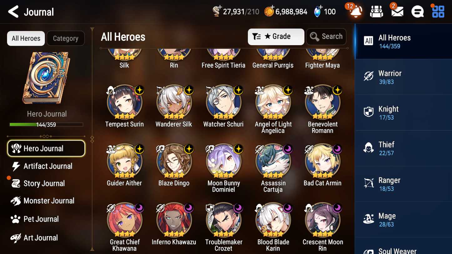 [GLOBAL] Epic 7 Seven 5ML + 22 4★ ML Conqueror Lilias Mediator Kawerik Dragon King Sharun Rimuru Milim Benimaru Edward Elric Cerise+20 speed++ 10-10 Account-Mobile Games Starter