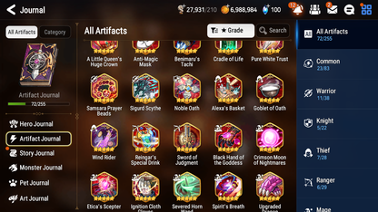 [GLOBAL] Epic 7 Seven 5ML + 22 4★ ML Conqueror Lilias Mediator Kawerik Dragon King Sharun Rimuru Milim Benimaru Edward Elric Cerise+20 speed++ 10-10 Account-Mobile Games Starter