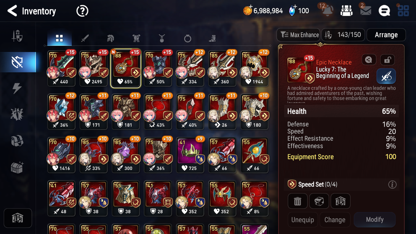 [GLOBAL] Epic 7 Seven 5ML + 22 4★ ML Conqueror Lilias Mediator Kawerik Dragon King Sharun Rimuru Milim Benimaru Edward Elric Cerise+20 speed++ 10-10 Account-Mobile Games Starter