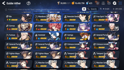 [GLOBAL] Epic 7 Seven 5ML + 23 4★ ML New Moon Luna Maid Chloe Violet Charles Ludwig Summer Break Charlotte Roy Mustang +20 speed++ 10-10 Account-Mobile Games Starter