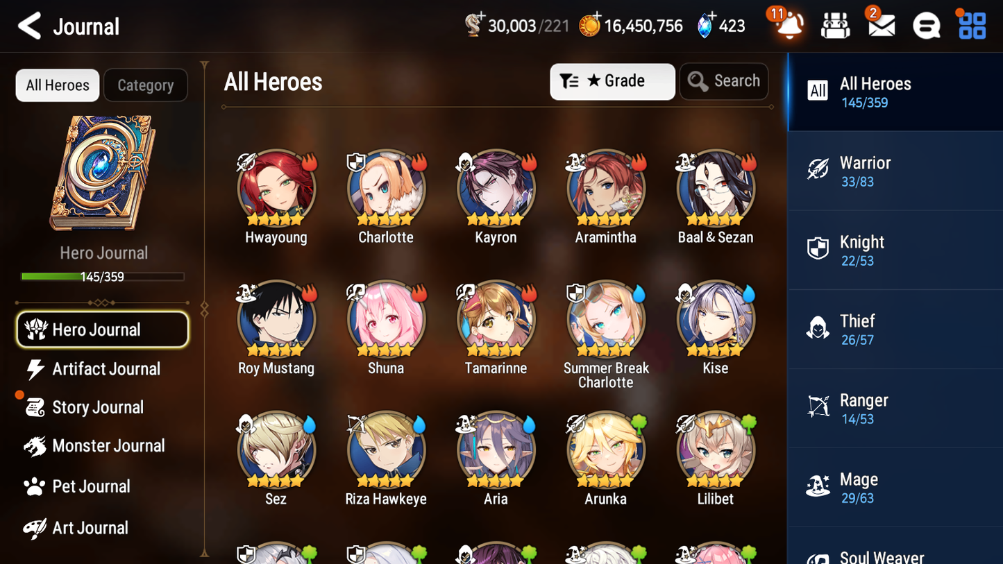 [GLOBAL] Epic 7 Seven 5ML + 23 4★ ML New Moon Luna Maid Chloe Violet Charles Ludwig Summer Break Charlotte Roy Mustang +20 speed++ 10-10 Account-Mobile Games Starter