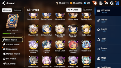 [GLOBAL] Epic 7 Seven 5ML + 23 4★ ML New Moon Luna Maid Chloe Violet Charles Ludwig Summer Break Charlotte Roy Mustang +20 speed++ 10-10 Account-Mobile Games Starter