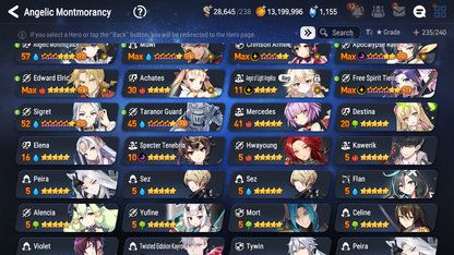 [GLOBAL] Epic 7 Seven 5ML + 26 4★ ML Belian Apocalypse Ravi Requiem Roana Kayron Tenebria Edward Elric +20 speed++ 10-10 Account-Mobile Games Starter