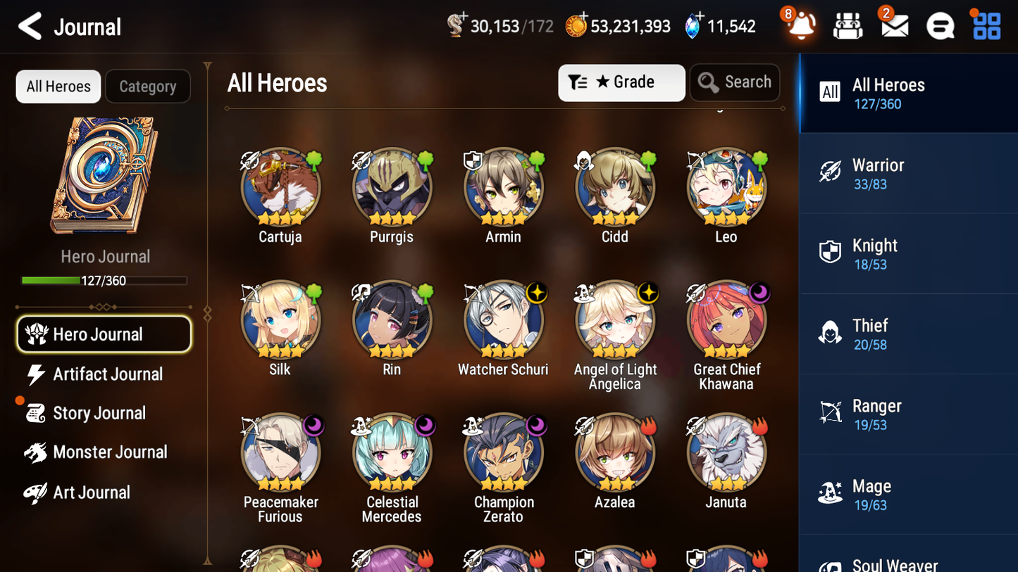 [GLOBAL] Epic 7 Seven 5ML 2LIM Tori + New Moon Luna Charlotte Dark Corvus Haste Laika Rem +11k Gems + 52ML pulls + 20 Speed Starter Account-Mobile Games Starter